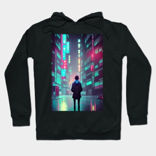 A Cool Man Tokyo Neon Anime Japan Night Street Vibes <3 Hoodie